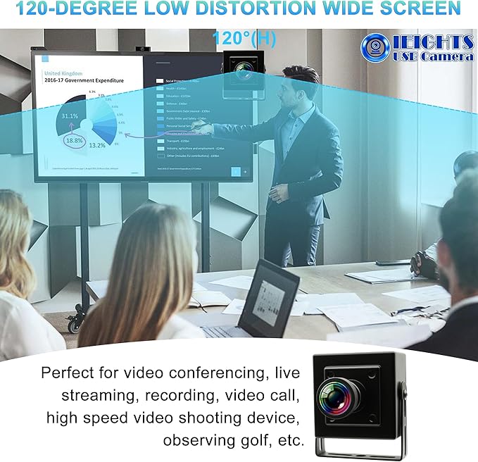 5MP Global Shutter USB Camera for Laptop 60fps High Speed PC Webcam Wide Angle 120degree Low Distortion Lens Web cam Mini UVC USB2.0 Lightburn CAMERA for Laser Engraver 5mp 50fps USB WebCamera