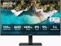 KOORUI 27 Inch QHD (2560x1440) IPS HDR Ultra-Thin Computer Gaming Monitor 120Hz Refresh Rate DCI-P3 95% FreeSync &amp G-Sync 1ms MPRT VESA 100x100mm Tilt Adjustable for Game and Work E2721H