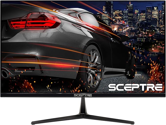 Sceptre E255B-1658A 25 FHD 1080p 165Hz 144Hz 1ms AMD FreeSync gaming LED Monitor 2x HDMI 2.0 1x DisplayPort RTS FPS Build-in Speakers Machine Black Metallic Black