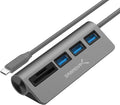 SABRENT USB-C 3.0 Hub 5-in-1 USB SD Card Reader SD &amp TF Dual Slot + 3 USB 3.0 Hub Portable Compatible with MacBook Mac Pro/Mini iMac XPS Surface Pro Windows Thunderbolt (HB-U3CR)