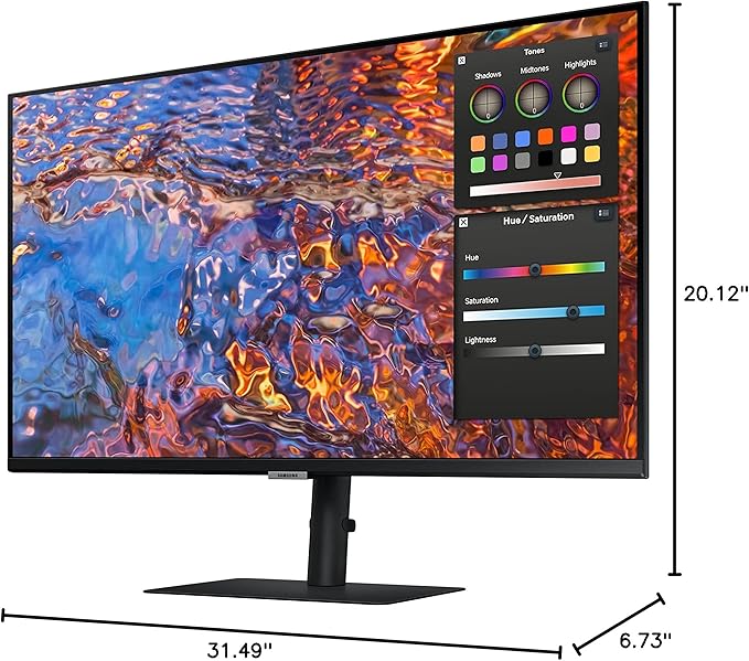 SAMSUNG 32-Inch ViewFinity S80PB Series UHD Monitor DCI-P3 98% VESA DisplayHDR 600 IPS Panel Matte Display USB-C PIP/PBP Intelligent Eye Care LS32B806PXNXGO 2023