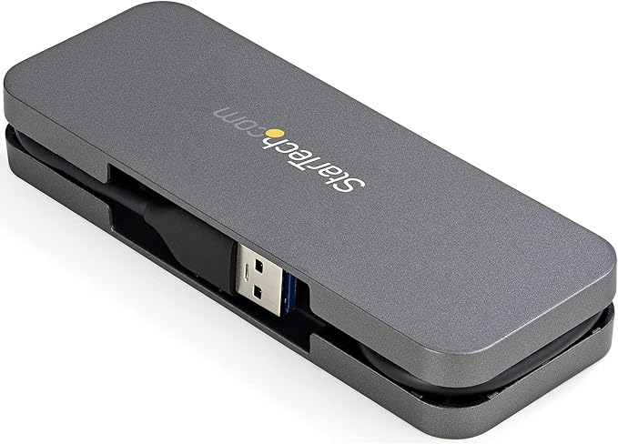 StarTech.com 4 Port USB 3.0 Hub - USB-A to 4X USB-A - SuperSpeed 5Gbps Portable USB 3.1 Gen 1 Type-A Hub - USB Bus Powered - Laptop/Desktop USB Hub with Long Cable 11 &amp Cable Management (HB30AM4A