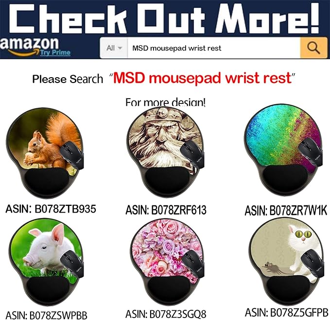 MSD Mousepad Wrist Rest Protected Mouse Pads Mat with Wrist Support Image ID: Sleepy beagle dog in funny glasses near laptop Image 25970204 Stai