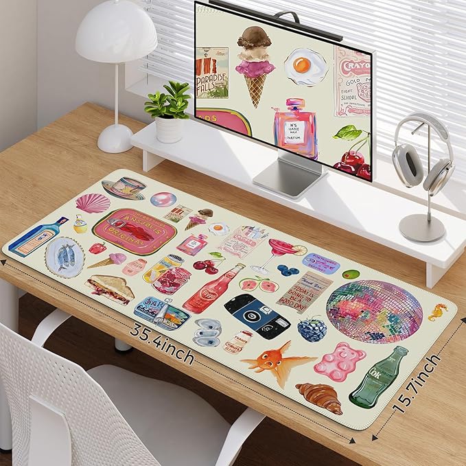 iCasso Ergonomic Mouse Pad Keyboard Wrist Rest Memory Foam Mousepad with Wrist Support XXL Desk Mat Desk Pad