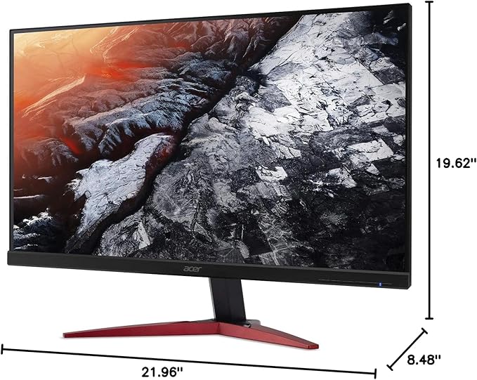 acer KG251Q Jbmidpx 24.5” Full HD (1920 x 1080) Gaming Monitor | AMD FreeSync | Up to 165Hz Refresh Rate | Up to 0.6ms | Zero-Frame | 2 x 2 Watt Speakers (1 x Display Port 1 x HDMI &amp 1 x DVI)
