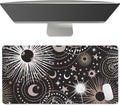 Sweet Jojo Designs Large Mouse Pad (Black Star and Moon) Desk Mat for Keyboard and Mouse Pads Gaming Mousepad Office Desk Accessories for Women &amp Men (Celestial Sky Stars Outer Space Galaxy Lu