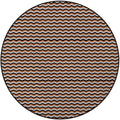 Brown and Tan Office Home Chair Mat Gaming Computer Rolling Chair Mats Round Chair Cushion Non-Slip Low-Pile Hardwood Floor Mats Waves Geometric Retro Style Tiling Diameter 43.3 in