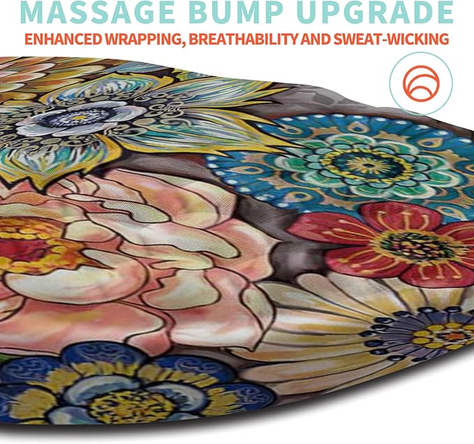Ergonomic Mouse Pad Wrist Support with Memory Foam Massage Bulge Carpal Tunnel Pain Relief Mousepad Wrist Rest for Mouse(12x8 inch Blooming)