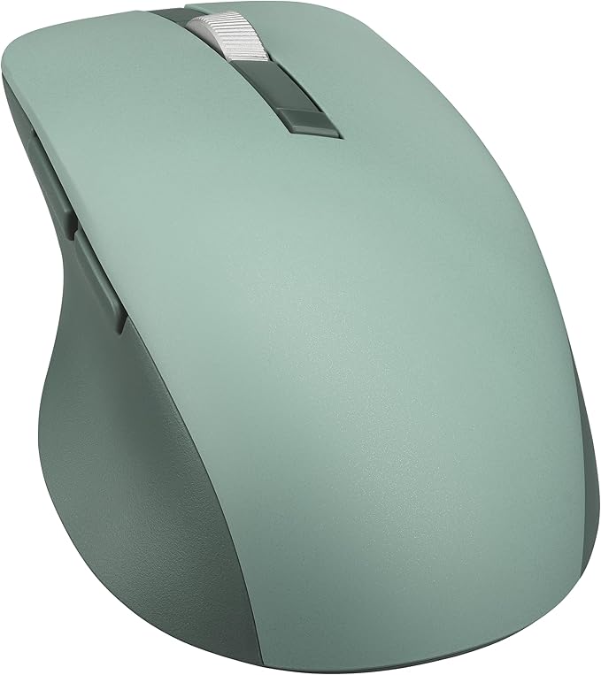 ASUS Wireless SmartO Mouse Silent Plus – Dual Mode (BT/2.4GHz) up to 3 Devices Ergonomic 4200 DPI AA Battery Lasts up to 1 Year Quiet Switches Portable for Productivity/Gaming - Green Tea Latte