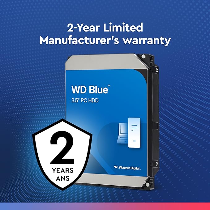 Western Digital 6TB WD Blue PC Internal Hard Drive HDD - 5400 RPM SATA 6 Gb/s 256 MB Cache 3.5 - WD60EZAX