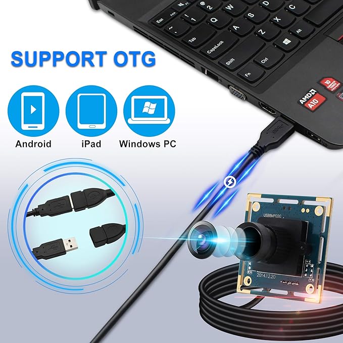 8 Magepixel USB Camera Module Super HD 3264X2448 Embeded USB Webcam for IndustrialLightburn Camera PC Webcam for Linux Windows Android MAC OS Raspberry PI