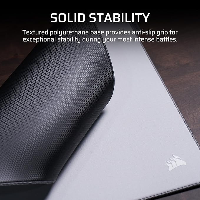 Corsair MM PRO Control Cloth Large Gaming Mouse Pad – Esports-Tuned Surface for Precision &amp Micro-Adjustments 4mm Thick Non-Slip Base Durable Stitched Edges – Gray