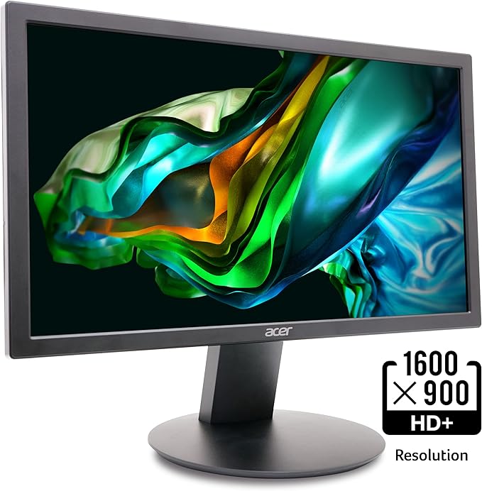 acer K202Q bi 19.5-inch Professional HD+ (1600 x 900) Monitor 75Hz Refresh Rate VESA Mountable VisionCare Technologies BlueLight Filter &amp Flickerless Technology (HDMI Port &amp VGA Port)Blac