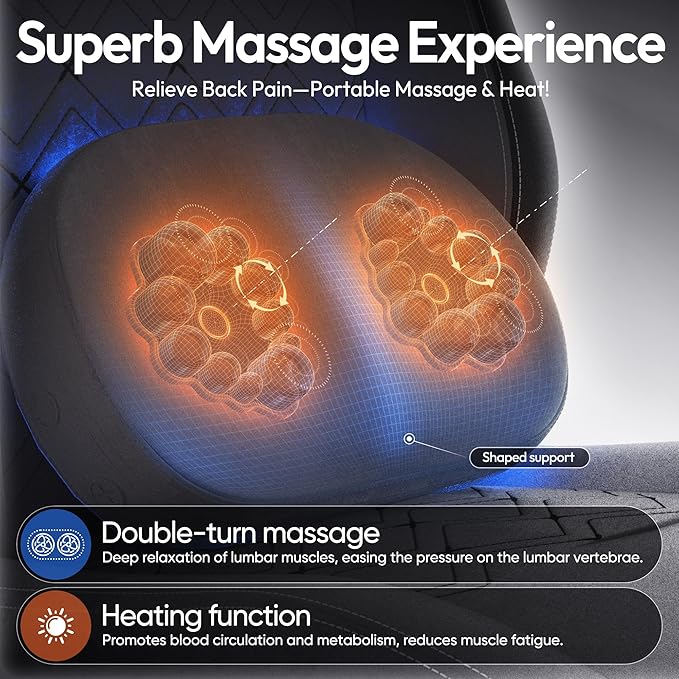 Dowinx Gaming Chair with Heated Massage Lumbar SupportBig and Tall Fabric Gaming Chairs for Adults with Footrest Ergonomic Computer Game Chair with Poket Spring Cushions 350lbs Gray
