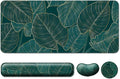 Keyboard Wrist Rest + Mouse Pad with Wrist Support + Desk Mat + Coaster 4 in 1 Set XXL Large Gaming Mousepad Cute Ergonomic Mouse Pads for Desk Computer Laptop Office Decor-Green Leaves