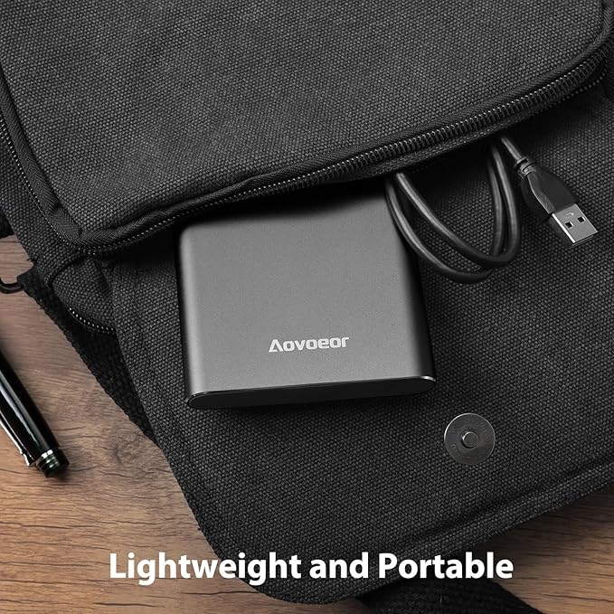 500GB Ultra Slim Portable External Hard Drive 2.5 USB 3.0 Mobile Ultrafast HDD Storage for PC Mac Desktop Laptop MacBook Chromebook Xbox One Xbox 360 PS4 (Grey)