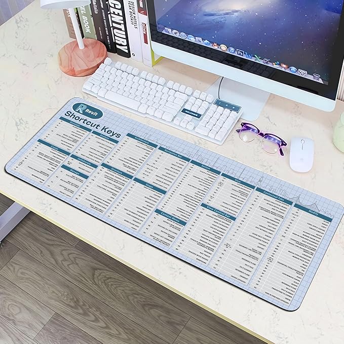 Autodesk Revit Shortcut Keys Mouse Mat Revit Cheat Sheet Revit Quick Reference Extra Large Mousepad Gift for Architect Office Desk Decor Desk Mat KMH