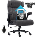500lbs Big and Tall Office Chair Adjustable Lumbar Support for Back Pain Extra Wide Seat Executive Office Chair Thick Armrest Pad Heavy Duty Base&ampUpgraded Wheels Ergonomic Comfy Computer Desk C