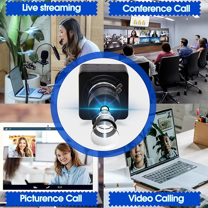 260fps Variable Focus Camera Optical Zoom Webcam2mp FHD 1080P Varifocal Web Cam Manual Zoom Lens WebcameraRaspberry Pi Mac Vari-Focus USB Web CameraClose-up Monitoring Varifocal Cameras