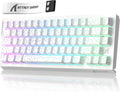 ATTACK SHARK X68 HE 8000Hz Rapid Trigger Keyboard 0.01mm RT Accuracy Wired Gaming Keyboard with Magnetic Switch Adjustable Actuation Rapid Trigger Snap Tap RGB Lighting for PC/Mac White Contours