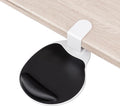 EHO Clamp on Mouse Platform Clip on Pad Rotating 360 Degree w/Comfortable Gel Wrist Rest Ergonomic Attachment Slide Out Tray Suitable for 1.5 Thickness Desk for Home Office Desk Organizer