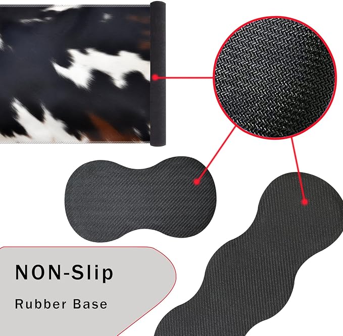 Keyboard Wrist Rest and Mouse Pad with Wrist Support Set Ergonomic CoasterMemory FoamEasy Typing Pain ReliefLarge XL Desk Mat 31.5x 11.8Cute Cowhide Brown Black Cow