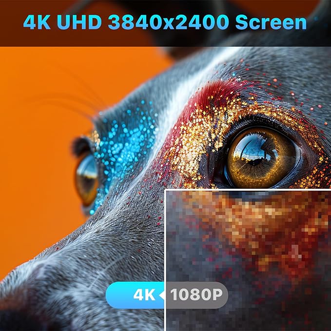 Portable Monitor 14 inch 4K 3840X2400 100000:1 100% DCI-P3 OLED HDMI USB-C Travel Monitor for Laptop MacBook PC Surface PS5 Xbox External Display with Kickstand &amp Speakers VESA Compatible