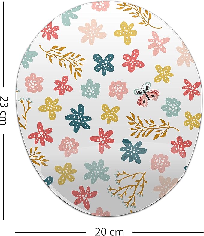 Ergonomic Mouse Pad with Wrist Rest Digital Printed Mouse Mat for Tendon Sheath Problems Non-Slip Base for Office and Home Size: 20 x 23 cm