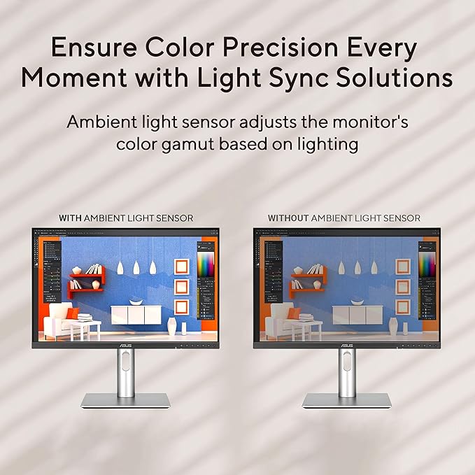 ASUS ProArt Display 24” 16:10 Professional Monitor (PA248QFV) – IPS WUXGA (1920 x 1200) 100% sRGB Color Accuracy ΔE &lt 2 Calman Verified 100Hz HDR-10 Light Sync Ergonomic 3 yr Warranty