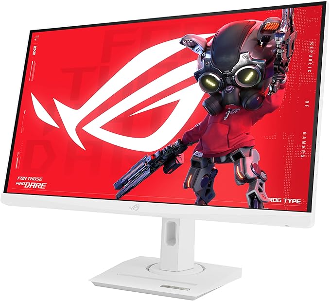 ASUS ROG Strix 27” 1440P USB-C HDR Gaming Monitor (XG27ACG-W) - White QHD 180Hz 1ms Fast IPS DCI-P3 95% Extreme Low Motion Blur Sync G-Sync Compatible Tripod Socket AI Gaming 3yr Warranty