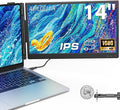14'' Dual Laptop Screen Extender 1080P FHD Laptop Extended Monitor Portable with Speaker Plug-Play Second Monitor for 13-16'' Laptops Work with Mac Window Chrome