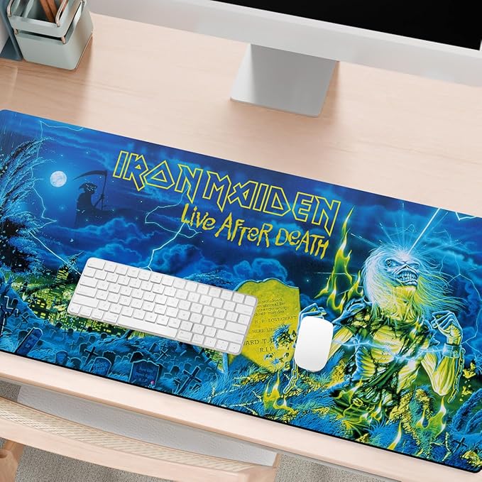 Head Case Designs Officially Licensed Iron Maiden Live After Death Graphic Art 37.4 x 15.75 x 0.16 inches (900 x 400 mm) - XL Gaming Office Desk PC Keyboard Mouse Mat Pad