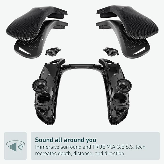 Panasonic SoundSlayer Wearable Speaker System for Gaming Movies and Music Lightweight Neck Speaker with Built-in Microphone and Immersive Dimensional Sound - SC-GNW30