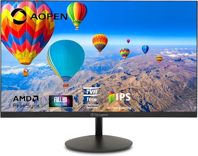 AOPEN by Acer 32SA2Q Abi 31.5 FHD 1920 x 1080 Zero-Frame IPS Gaming Office Monitor | AMD FreeSync Technology | Ultra-Thin Stylish Design | 75Hz | HDR 10 | 1ms TVR | Tilt | HDMI &amp VGA Ports