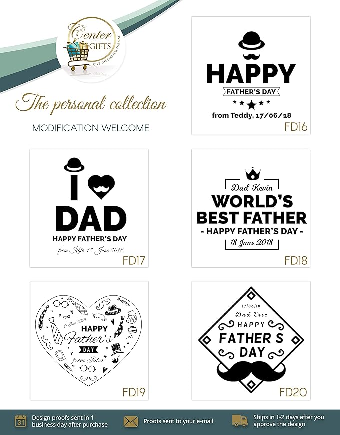 Personalized Father's Day Leather Mouse Pad Customized Father's Day Mouse Pad with Wrist Rest Support