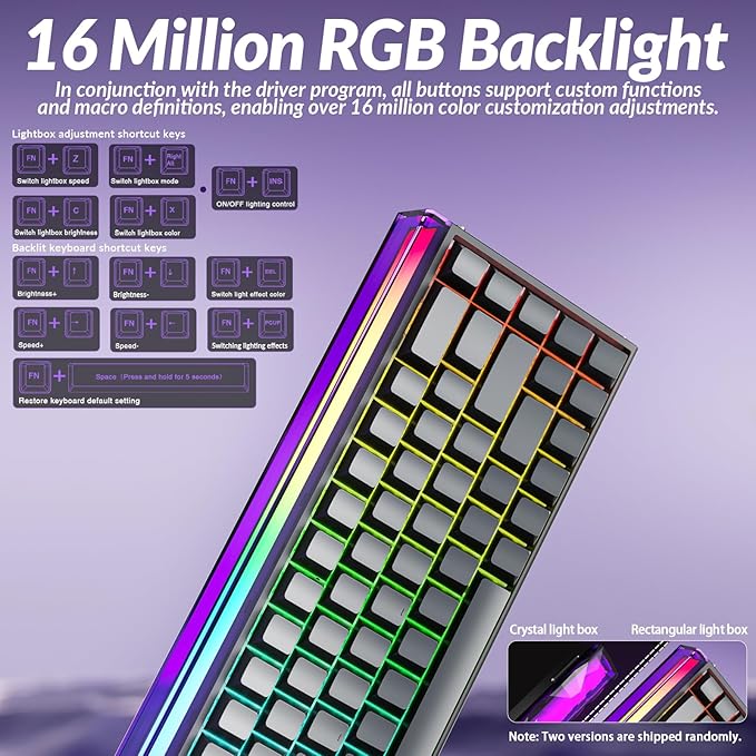 AULA Hero 68 HE Pro - Wired Gaming Keyboard with Hall Effect Magnetic Switch CNC Aluminum Frame 8KHz Polling Rate RGB Box &amp Backlight Side Printed Keycaps 65% 68-key Compact Small Gamer Keybo