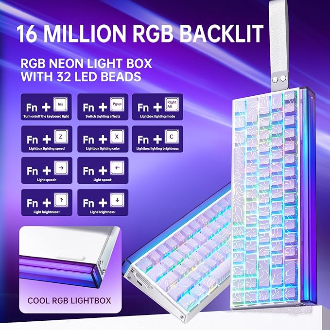 x AULA HERO 68 HE 60% Gaming Keyboard Wired Hall Effect Mechanical Keyboard Mini with Adjustable Actuation Rapid Trigger Mode 8K Hz Polling Rate0.125ms LatencySide Printed PBT KeycapsRGB Backlit