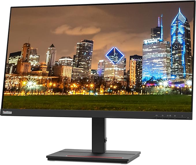 Lenovo ThinkVision S24e-20 23.8 Full HD 1920 x 1080 WLED LCD Monitor 2-Pack 250 Nit FreeSync HDMI-VGA Raven Black Bundle with Adjustable Desk Mount Monitor Stand