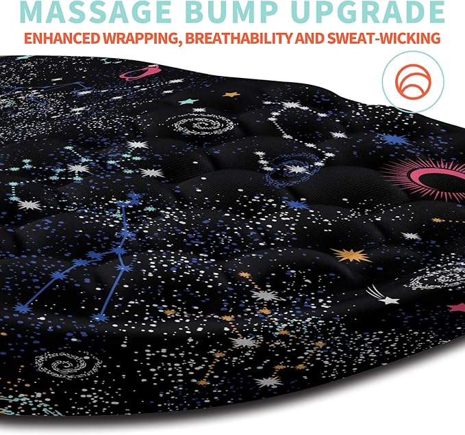 Ergonomic Mouse Pad Wrist Support with Memory Foam Massage Bulge Carpal Tunnel Pain Relief Mousepad Wrist Rest for Mouse(12x8 inch Galaxy)