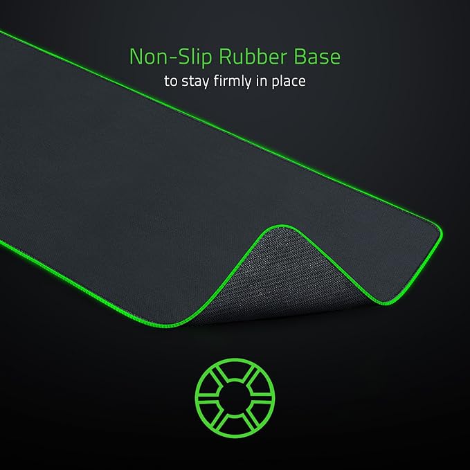 Razer Goliathus Extended Chroma Gaming Mousepad: Customizable Chroma RGB Lighting - Soft Cloth Material - Balanced Control &amp Speed - Non-Slip Rubber Base - Classic Black