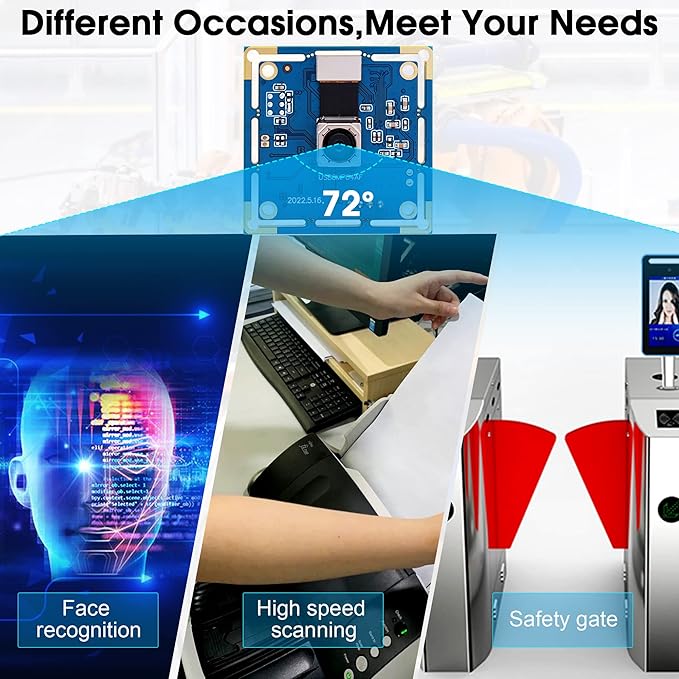 Autofocus USB Camera 8MP 4K Camera Module with 72° Distortion Free LensPlug and Play UVC USB2.0 for PC ComputerCompatible with Windows LinuxIdeal for Industrial Security Video Surveillance