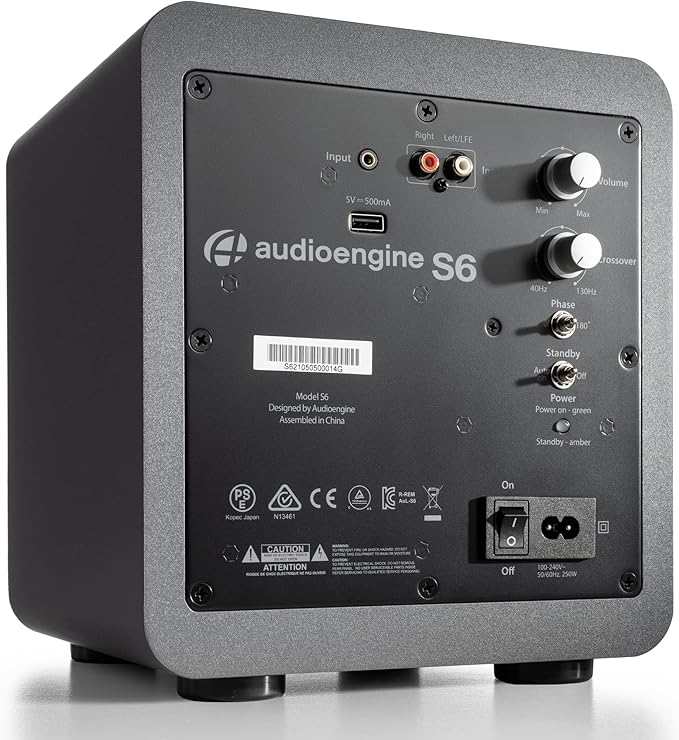 Audioengine A2 Red Computer Speakers with 210W S6 Subwoofer and DS1 Stands