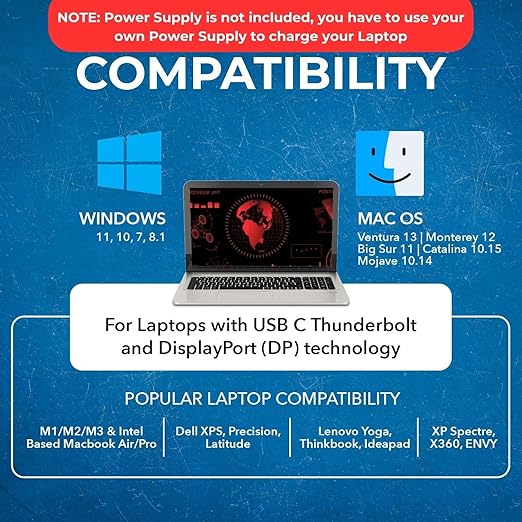 OREI USB C Docking Station 3 Monitors – 12 in 1 Laptop Docking Station with 2 HDMI &amp 1 DisplayPort 100W PD Gigabit Ethernet 2X USB 2.0 2X USB 3.0 SD Reader Docking Station for Laptop &amp M