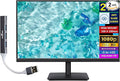 acer Vero V7 V277 Gbmipx 27 FHD IPS Monitor with 4ms Response Time Anti Glare VESA Mount (100mm) VGA HDMI &amp Dockztorm HUB Black Color (UM.HV7AA.G07) 2 Pack