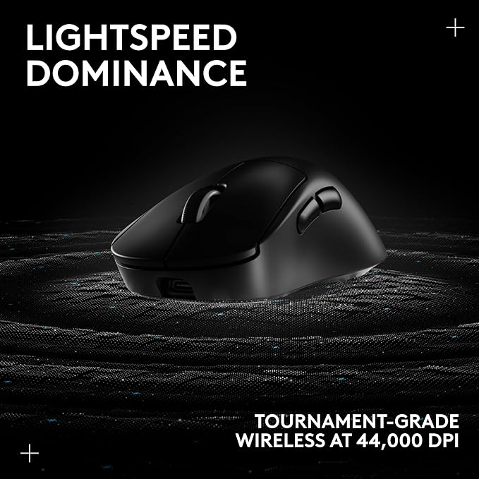 Logitech G PRO X Superlight 2 DEX Wireless Gaming Mouse 60g pro-Grade Right-Handed Mouse with 5 programmable Buttons USB-C Charging 44k DPI Sensor up to 8 kHz Polling for PC/Mac - Black