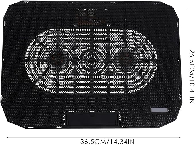 Sewroro Foldable Laptop Stand with Multi-Speed Fans LCD Display Heat Dissipation Rack for Laptops Portable Cooling Pad for Gaming and Work