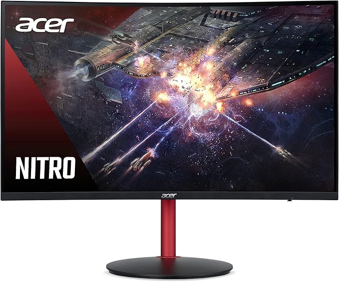 acer Nitro XZ272U Pbmiiphx 27 1500R Curved Zero-Frame WQHD (2560 x 1440) Gaming Monitor | AMD FreeSync | Up to 165Hz | 4ms (G to G) | HDR 400 | 95% sRGB (1 x Display Port &amp 2 x HDMI 2.0 Ports)