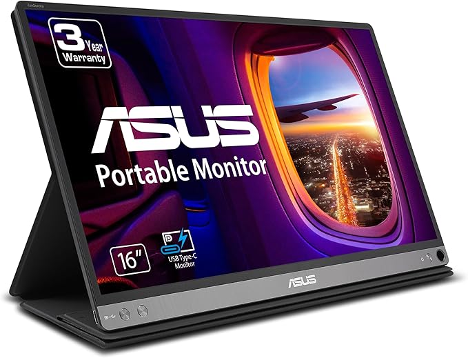 ASUS ZenScreen MB16AC 15.6 Full HD IPS USB Type-C Portable Eye Care Monitor