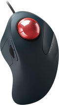 Wired Trackball Mouse for Large Hands Ergonomic Design Reduces Wrist &amp Muscle Strain Precision Tracking with Easy Index Finger Control Compatible with PC Laptop Windows Mac Red