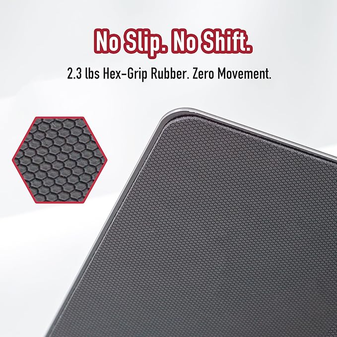 Glass Gaming Mouse Pad - Premium Glass Pad with Anti-Slip Rubber Base - Smooth Precise Tracking Durable Surface for High-Speed Gaming Ideal for FPS Players (White-50 * 40CM)